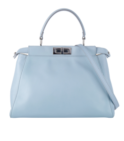 Medium Peekaboo, Leather, BabyBlue, 01399157, S, 3*